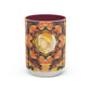 Filiger, Charles - Woman’s Head with Closed Eyes (1893) - Colorful Accent Mugs