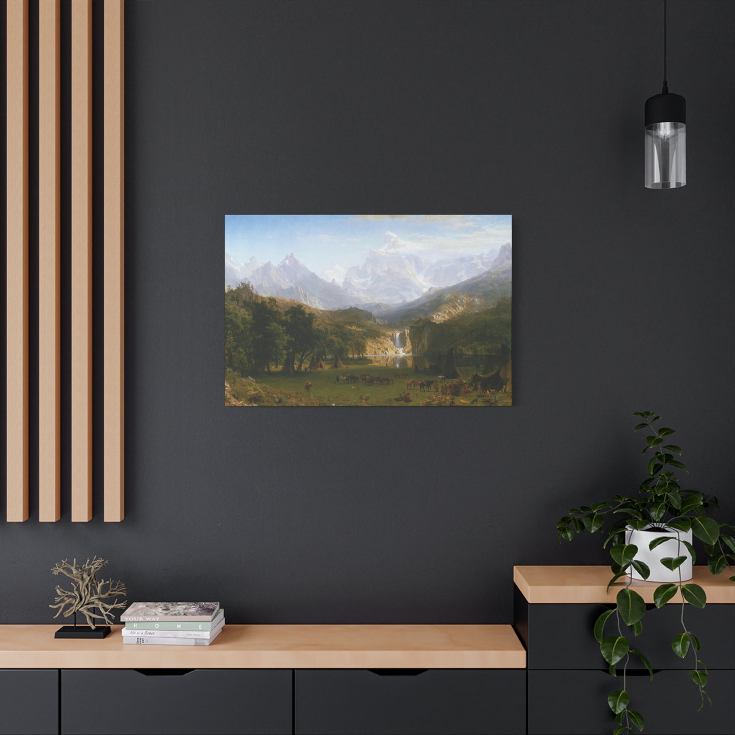 Bierstadt, Albert - The Rocky Mountains, Lander’s Peak (1863) - Canvas Block, unframed