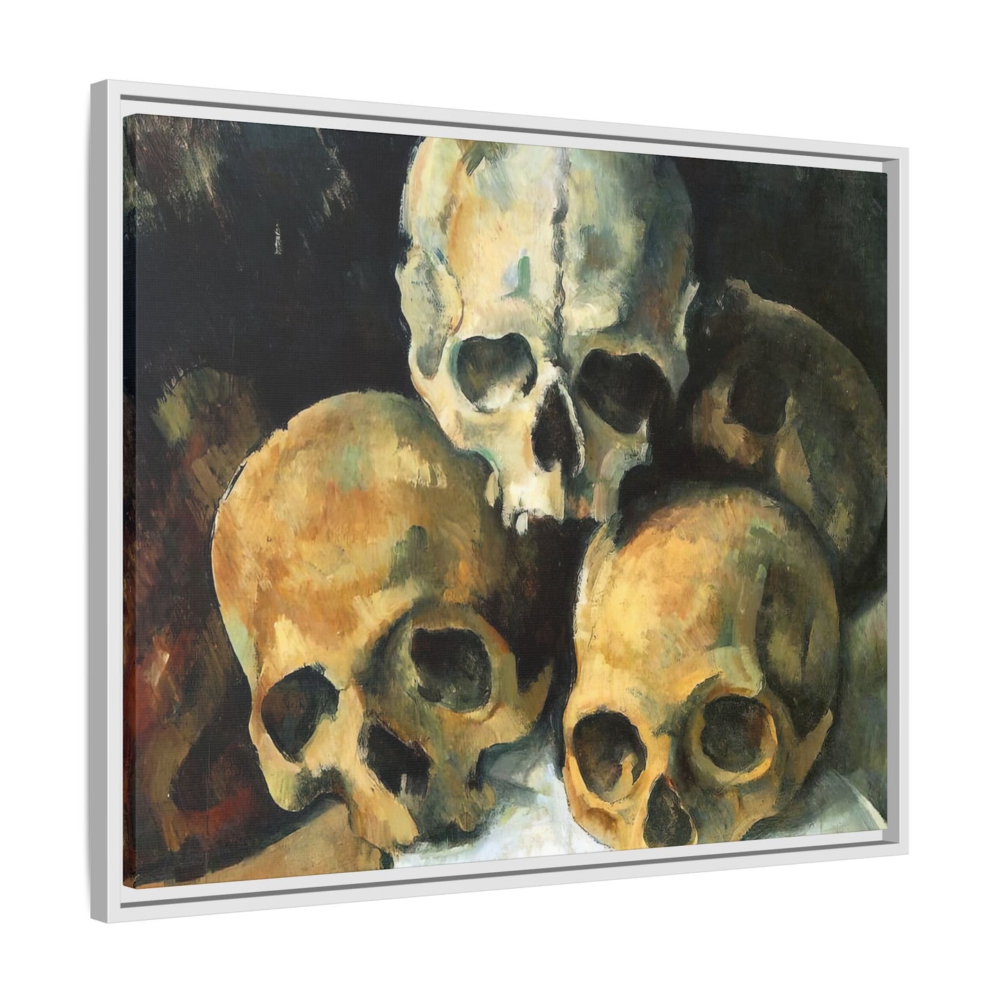 Cézanne, Paul - Pyramid of Skulls (1901) - Matte Canvas, Framed