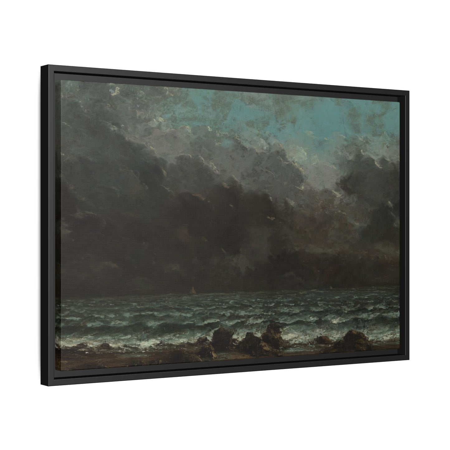 Courbet, Gustave - The Sea (1865) - Matte Canvas, Framed
