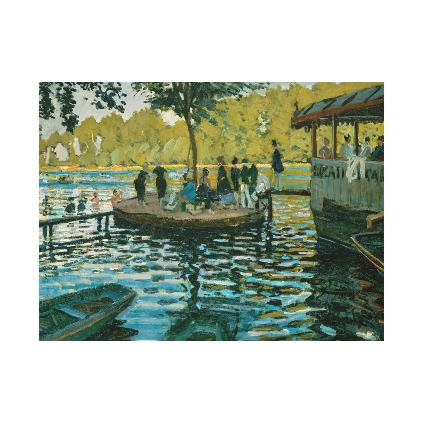 Monet, Claude - La Grenouillere (1869) - Canvas Block, unframed