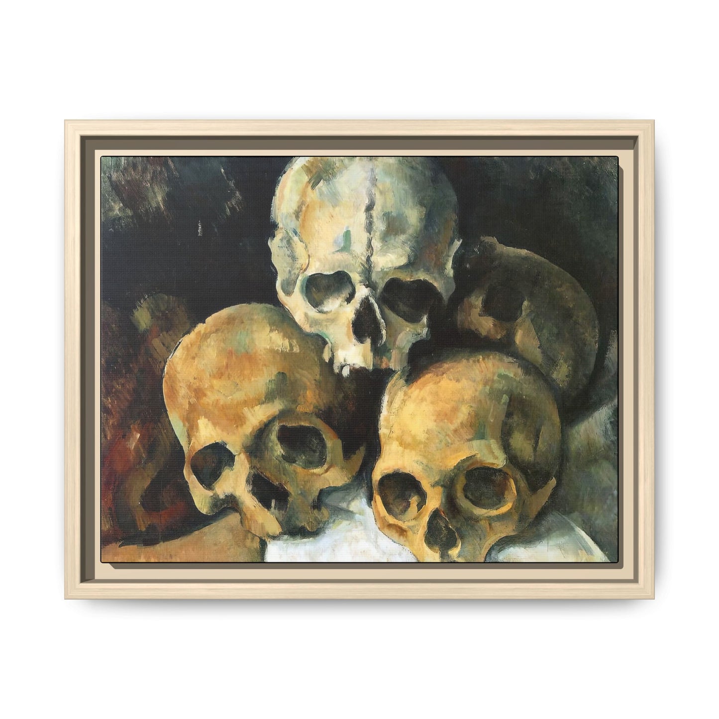 Cézanne, Paul - Pyramid of Skulls (1901) - Matte Canvas, Framed