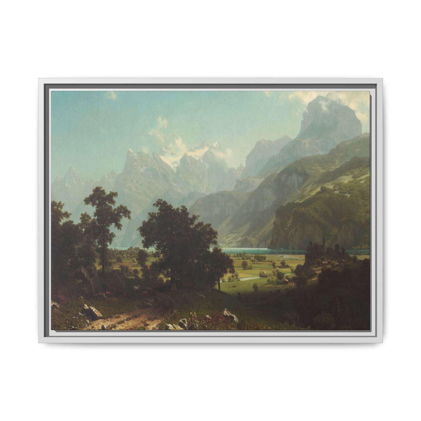 Bierstadt, Albert - Lake Lucerne (1858) - Matte Canvas, Framed