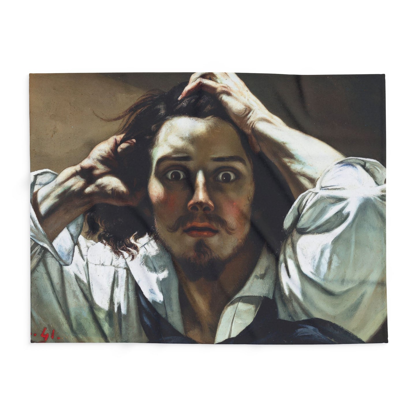 Courbet, Gustave - The Desperate Man (1843) - Arctic Fleece Blanket