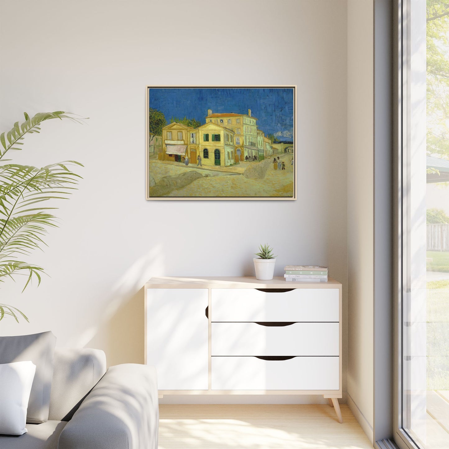 Van Gogh, Vincent - The Yellow House (1888) - Matte Canvas, Framed