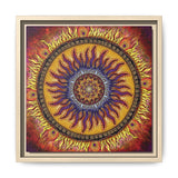 Solar Disc Mandala - Framed Canvas