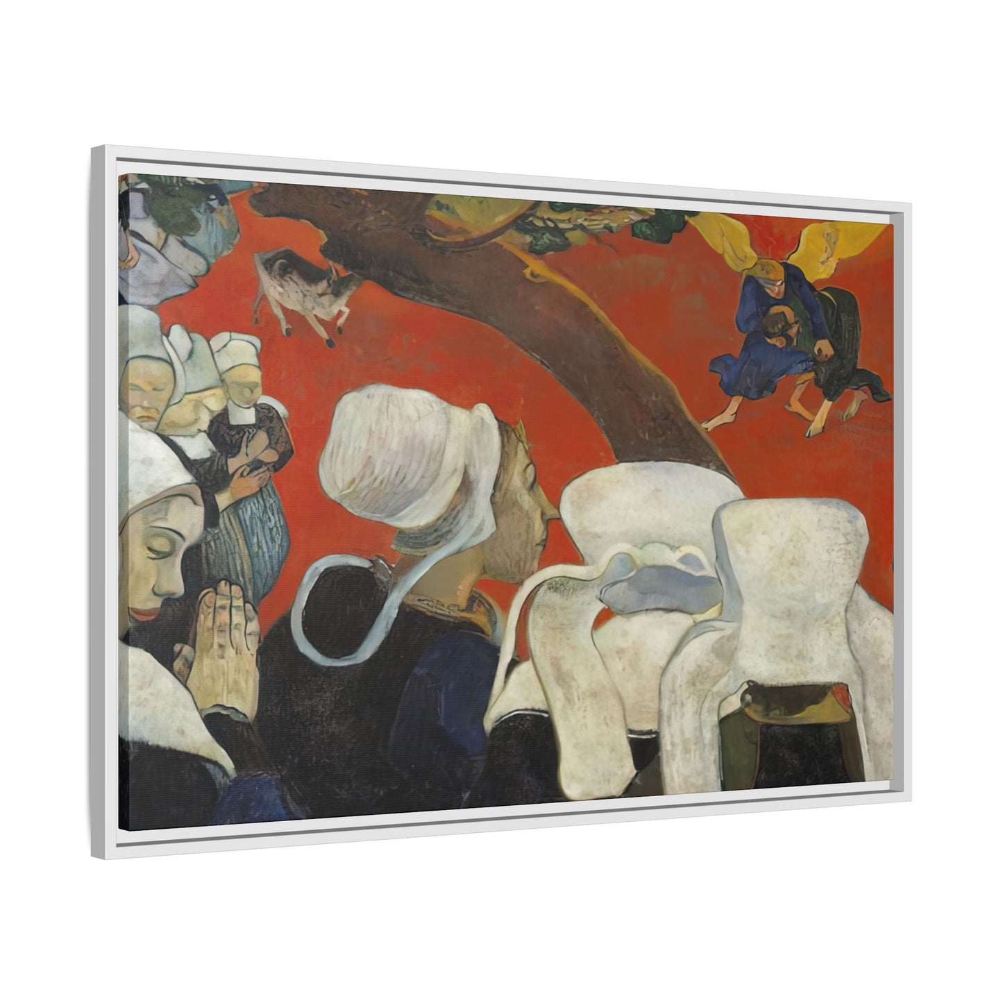 Gauguin, Paul - Vision of the Sermon (Jacob Wrestling with the Angel) (1888) - Matte Canvas, Framed