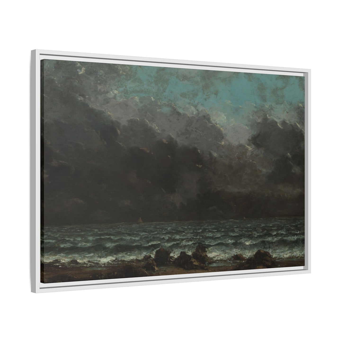 Courbet, Gustave - The Sea (1865) - Matte Canvas, Framed