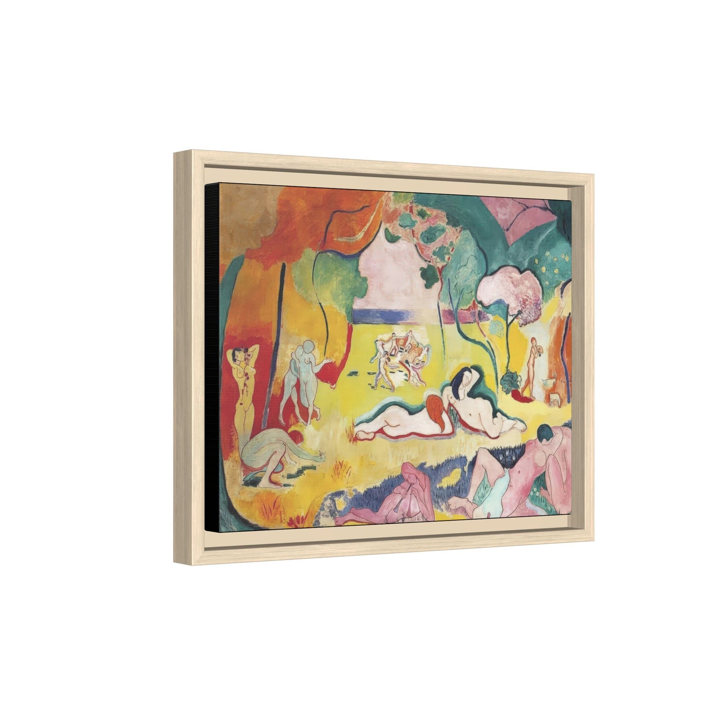 Matisse, Henri - The Joy of Life (1905) - Matte Canvas, Framed