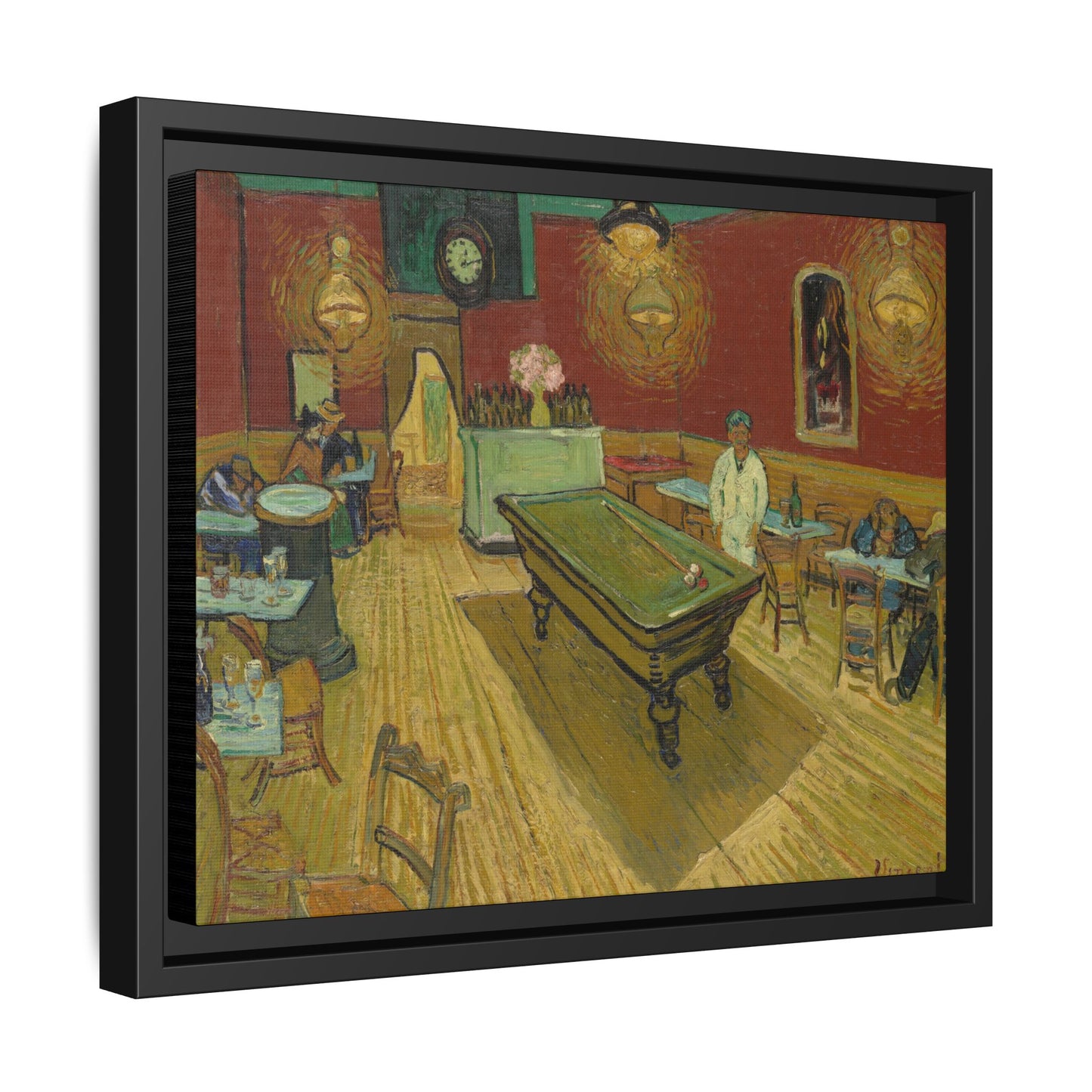 Van Gogh, Vincent - The Night Cafe (1888) - Matte Canvas, Framed
