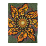 Monarch Butterfly Mandala - Microfiber Duvet Cover