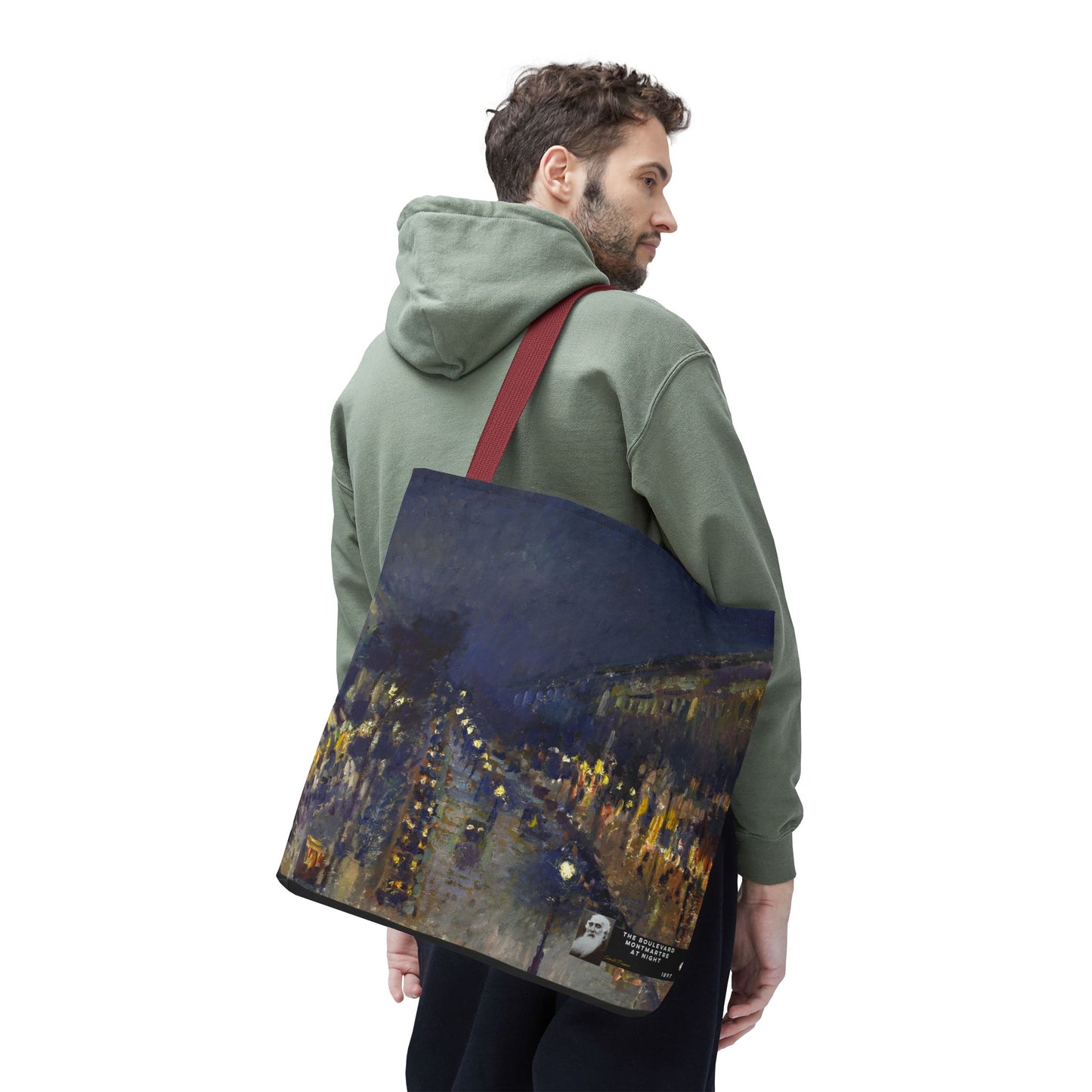 Pissarro, Camille - The Boulevard Montmartre At Night (1897) - Tote Bag