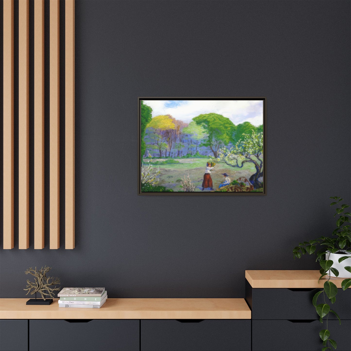 Ranson, Paul - Picking Flowers (1890) - Matte Canvas, Framed
