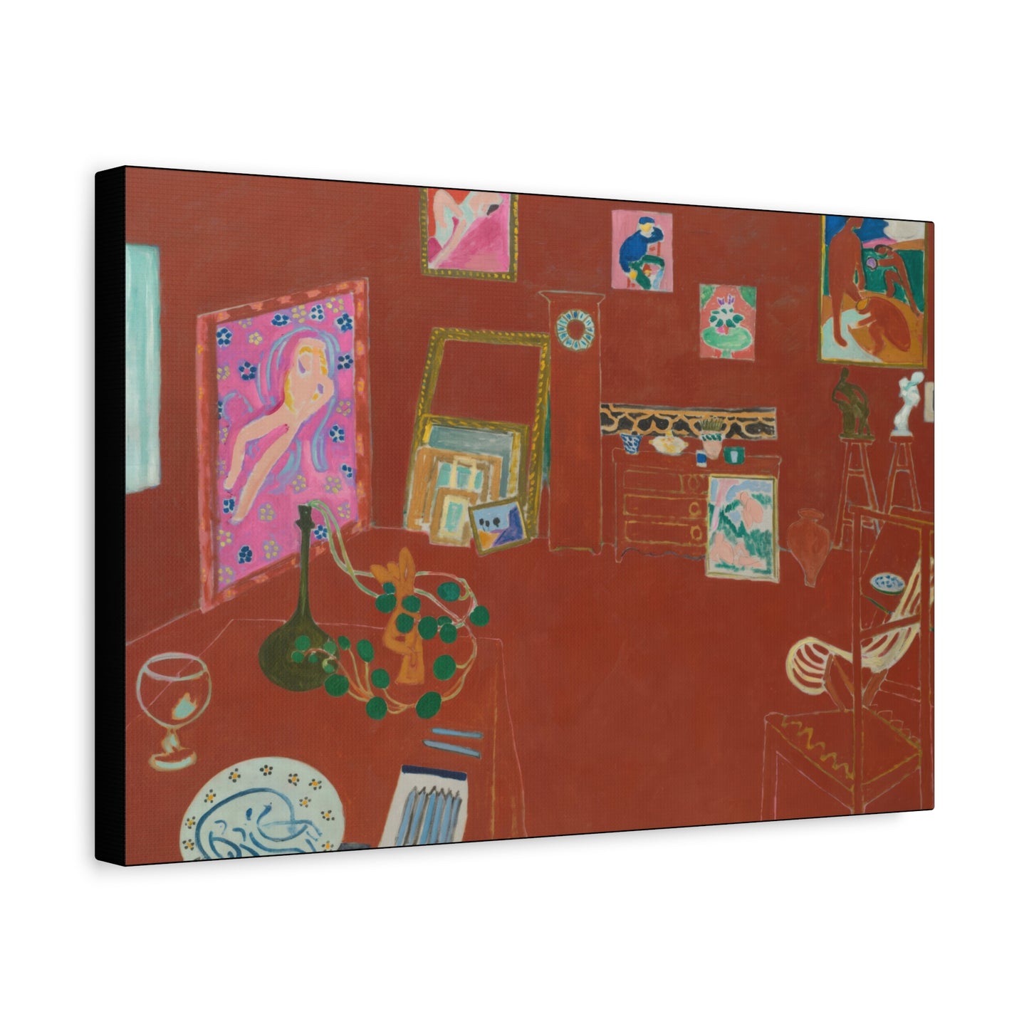 Matisse, Henri - The Red Studio (1911) - Canvas Block, unframed