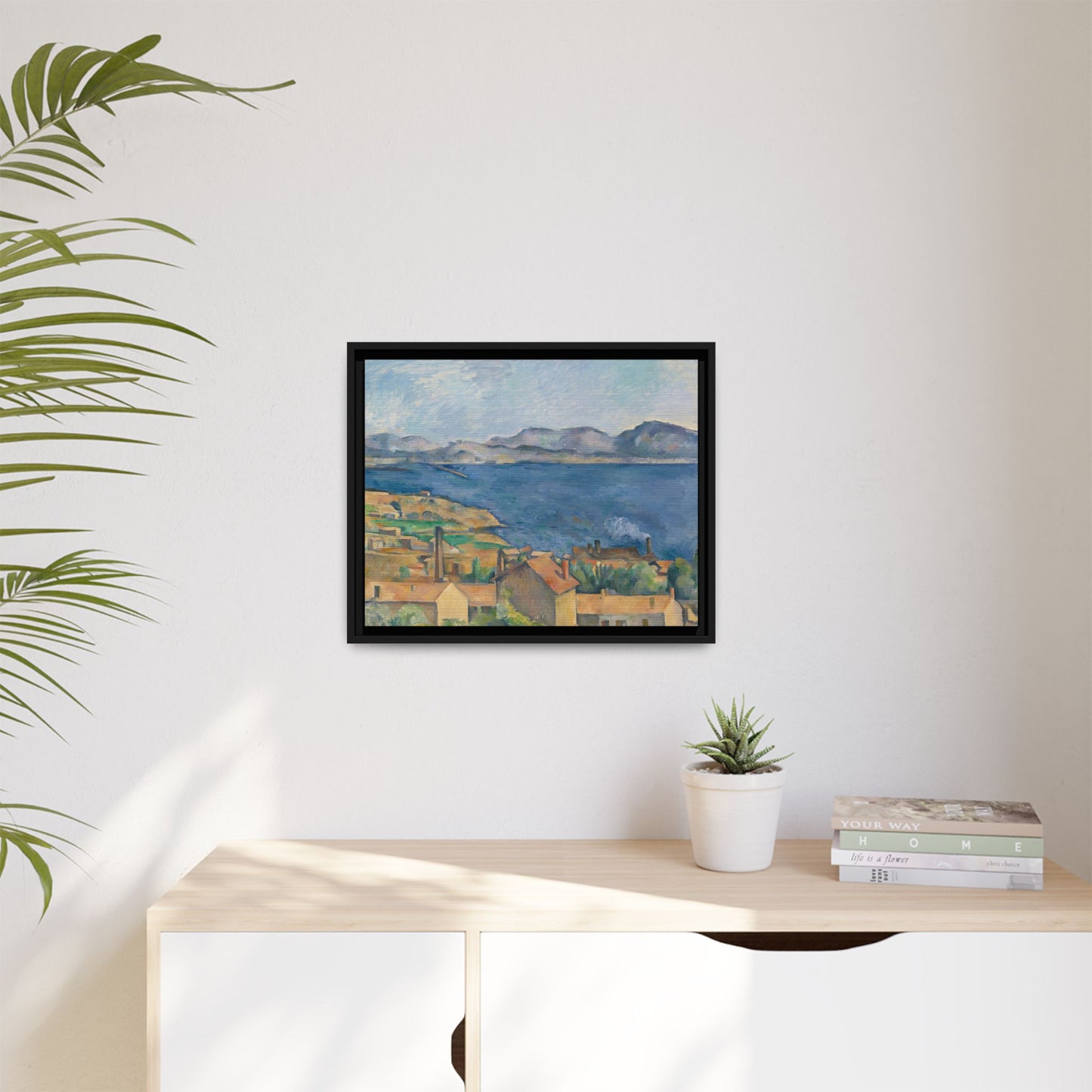 Cézanne, Paul - The Bay of Marseille, Seen from L'Estaque (1885) - Matte Canvas, Framed