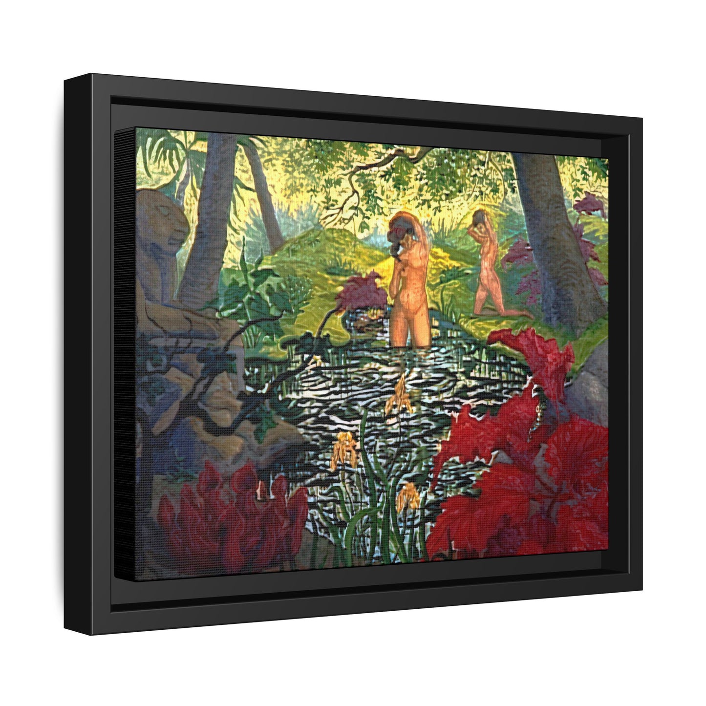 Ranson, Paul - The Lotus Bather (1906) - Matte Canvas, Framed
