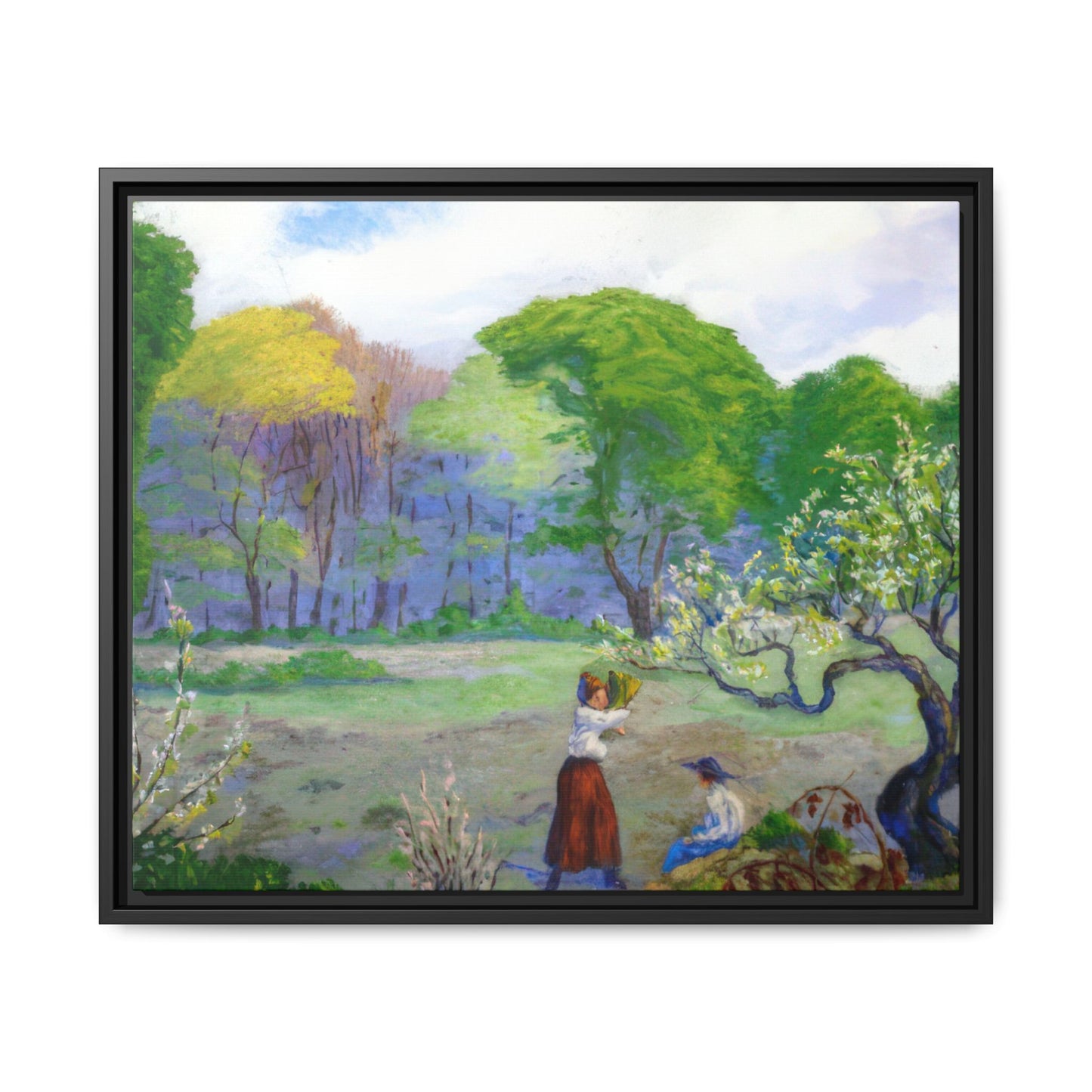 Ranson, Paul - Picking Flowers (1890) - Matte Canvas, Framed