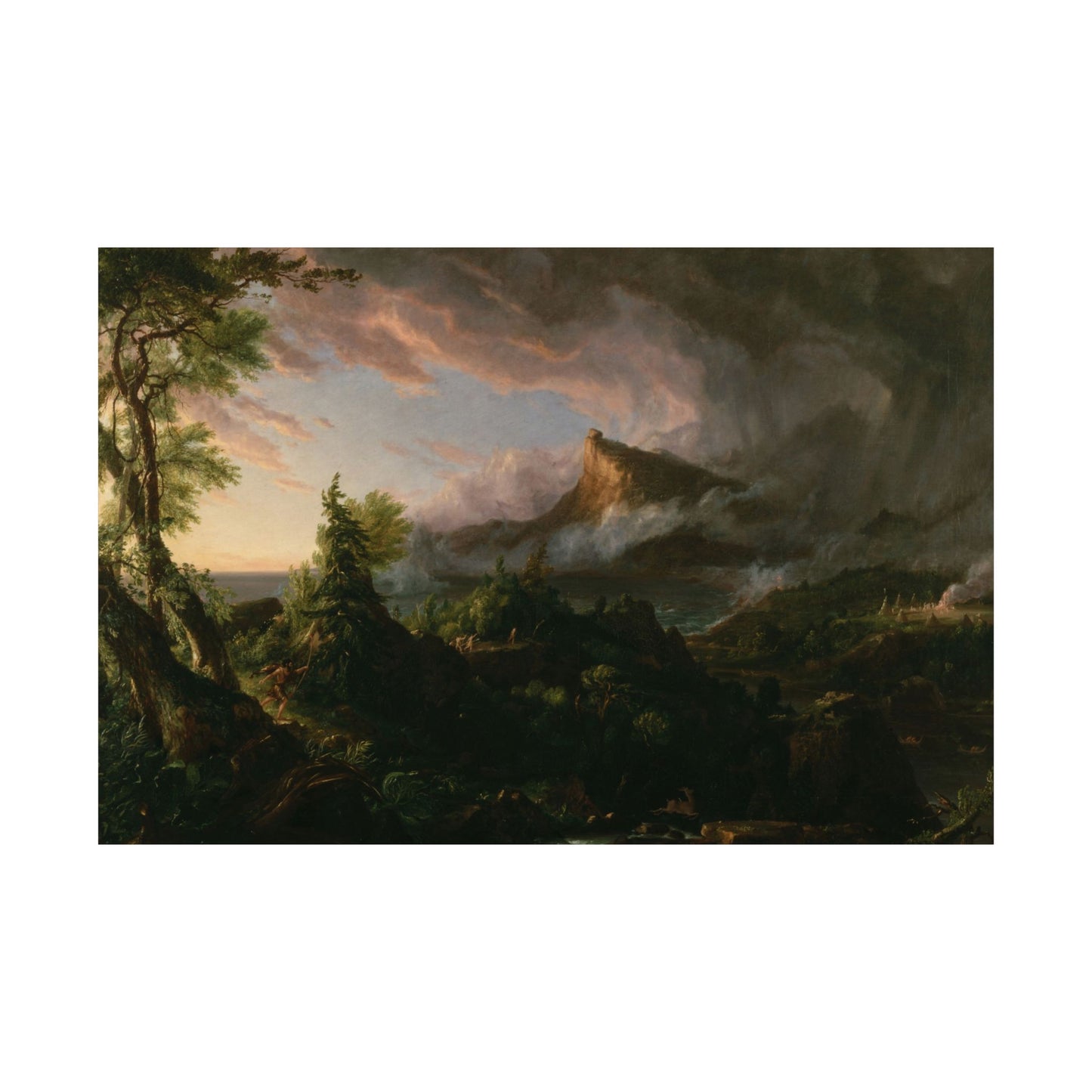 Cole. Thomas - The Course of Empire: The Savage State (1836) - Satin Posters