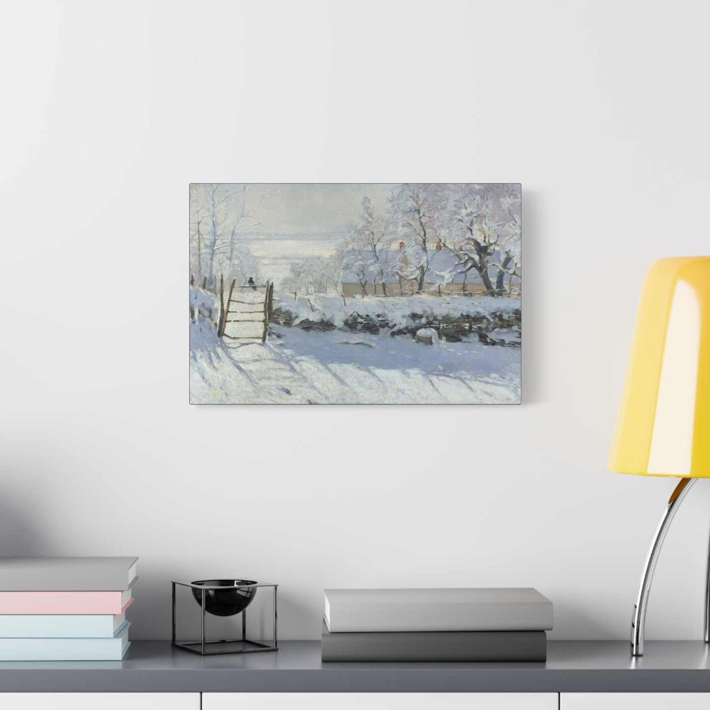 Monet, Claude - The Magpie (1868) - Canvas Block, unframed