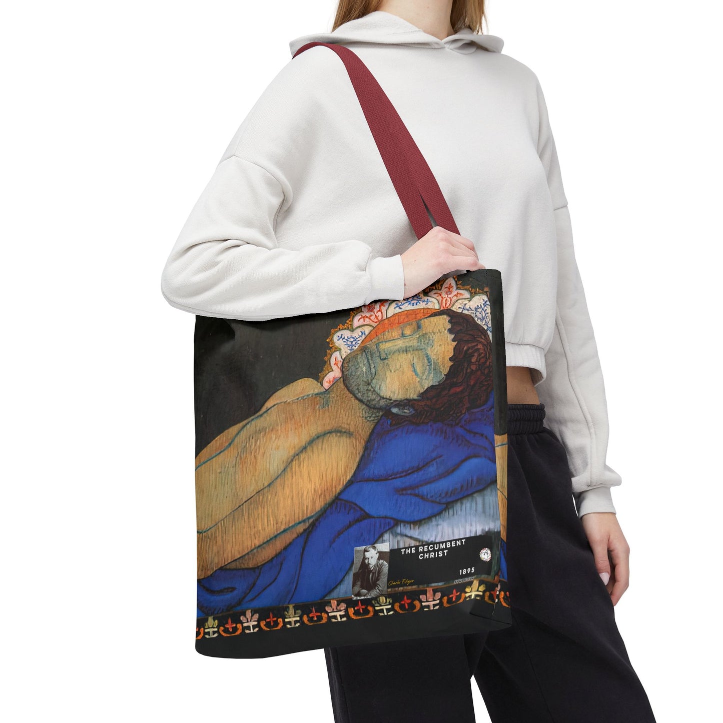 Filiger, Charles - The Recumbent Christ (1895) - Tote Bag