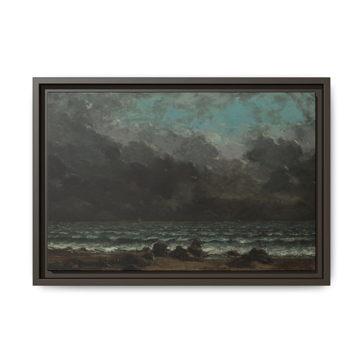 Courbet, Gustave - The Sea (1865) - Matte Canvas, Framed