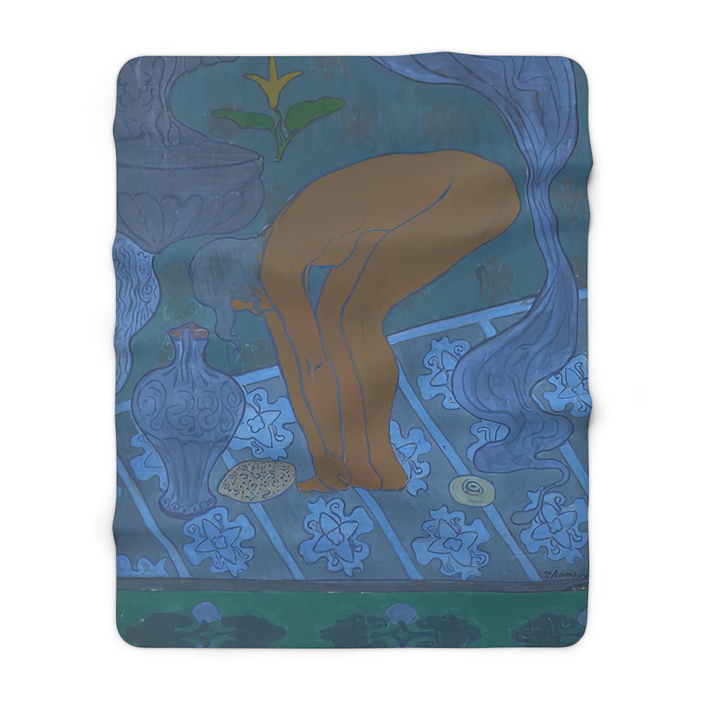 Ranson, Paul - The Blue Bather (1891) - Sherpa Fleece Blanket