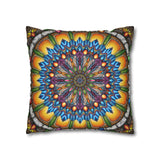 Emerald Arrows Mandala - Suede Square Pillowcase