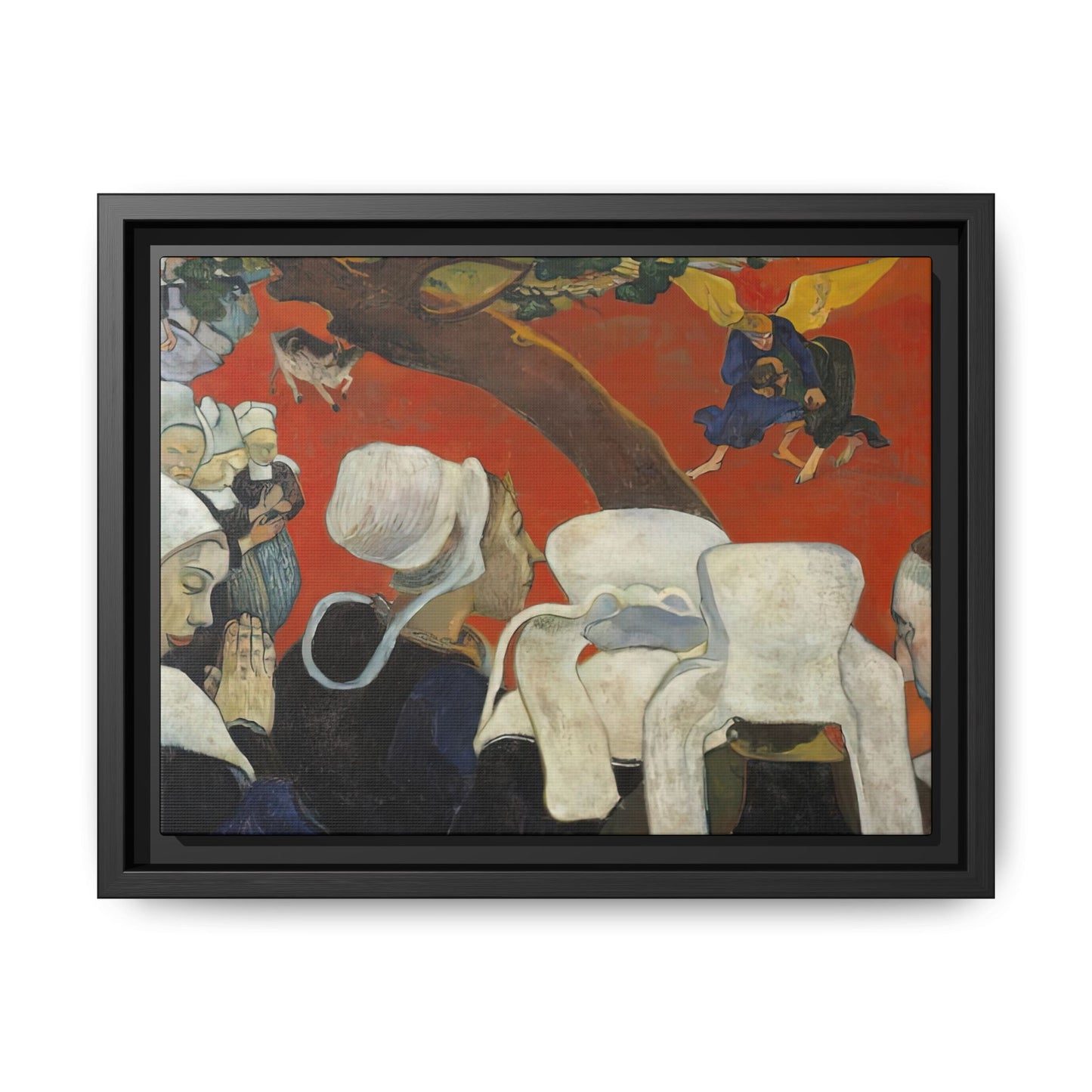 Gauguin, Paul - Vision of the Sermon (Jacob Wrestling with the Angel) (1888) - Matte Canvas, Framed
