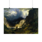 Bierstadt, Albert - A Storm in the Rocky Mountains, Mt. Rosalie (1866) - Satin Posters