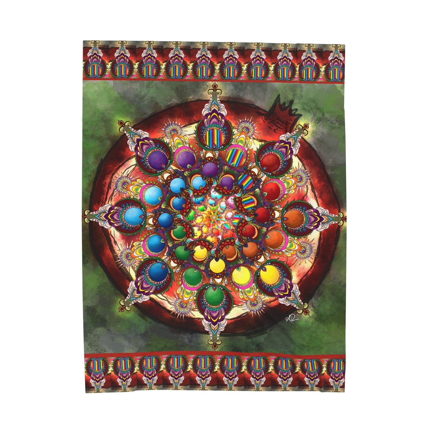 Seeds of Pride Mandala - Velveteen Plush Blanket