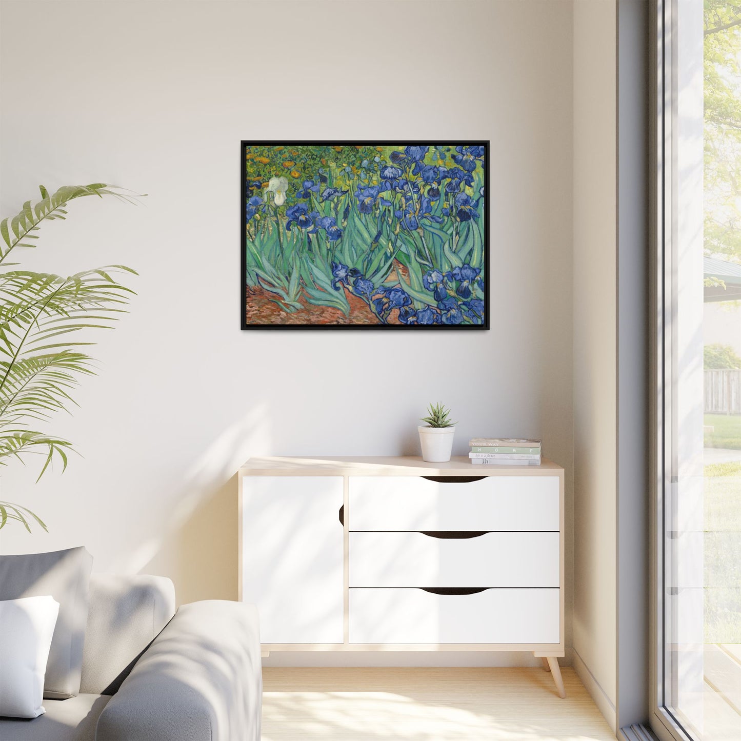 Van Gogh, Vincent - Irises (1889) - Matte Canvas, Framed