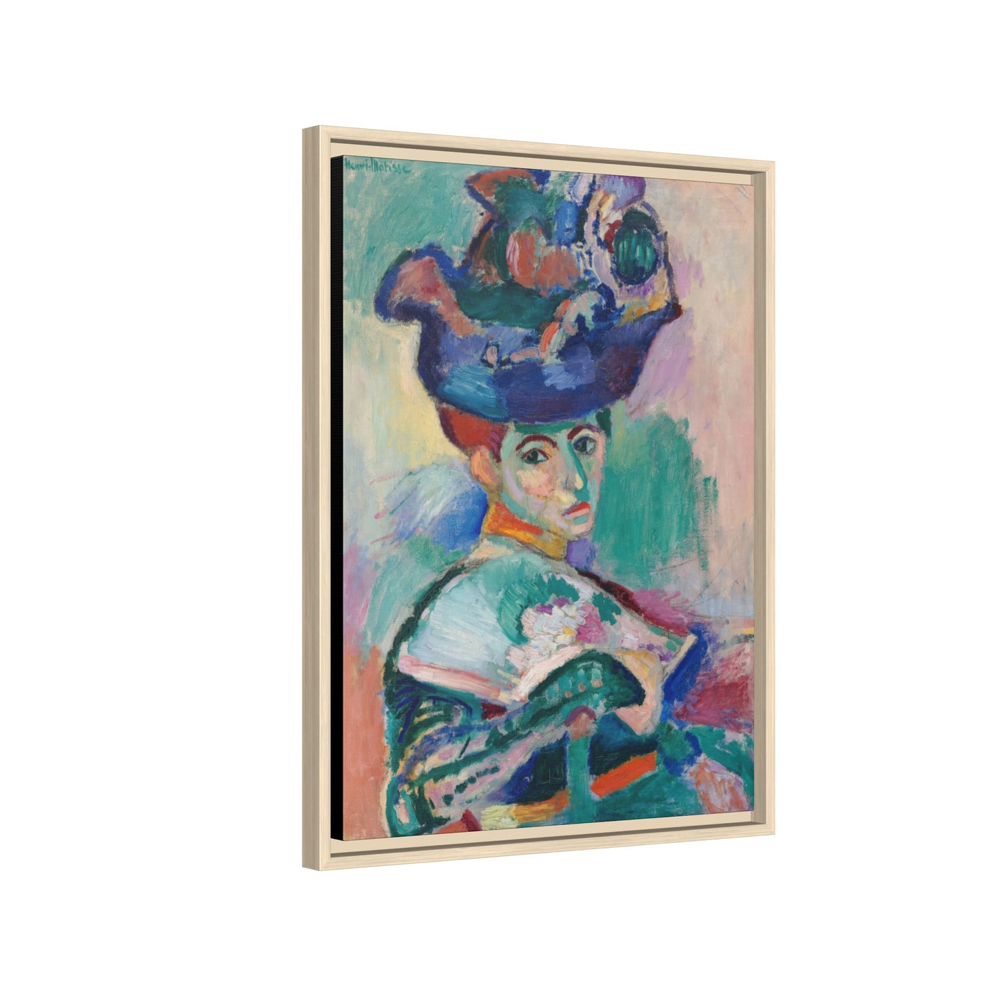 Matisse, Henri - Woman with a Hat (1905) - Matte Canvas, Framed