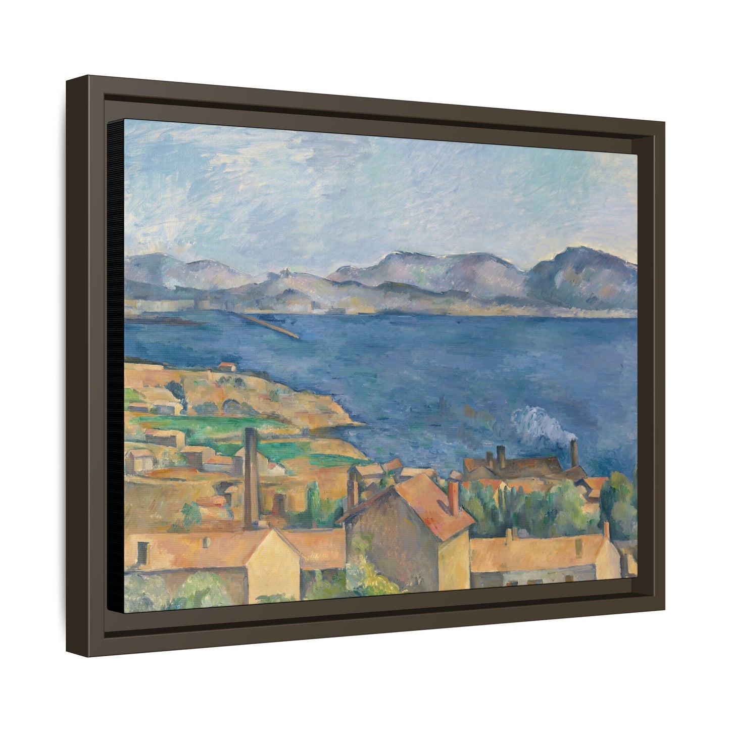 Cézanne, Paul - The Bay of Marseille, Seen from L'Estaque (1885) - Matte Canvas, Framed