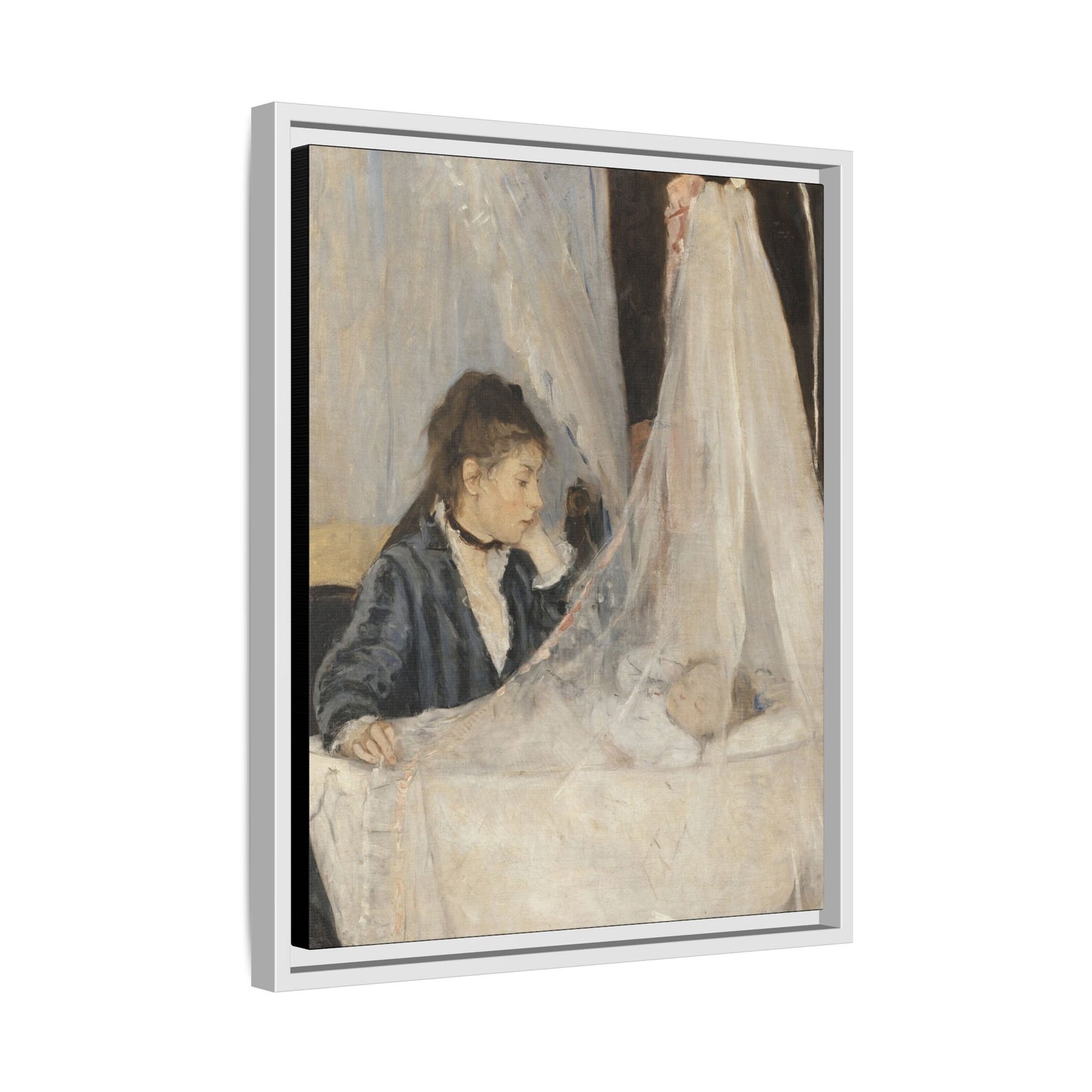 Morisot, Berthe - The Cradle (1872) - Matte Canvas, Framed