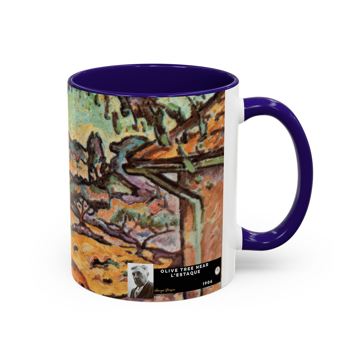 Braque, Georges - Olive Tree near L'Estaque (1906) - Colorful Accent Mugs