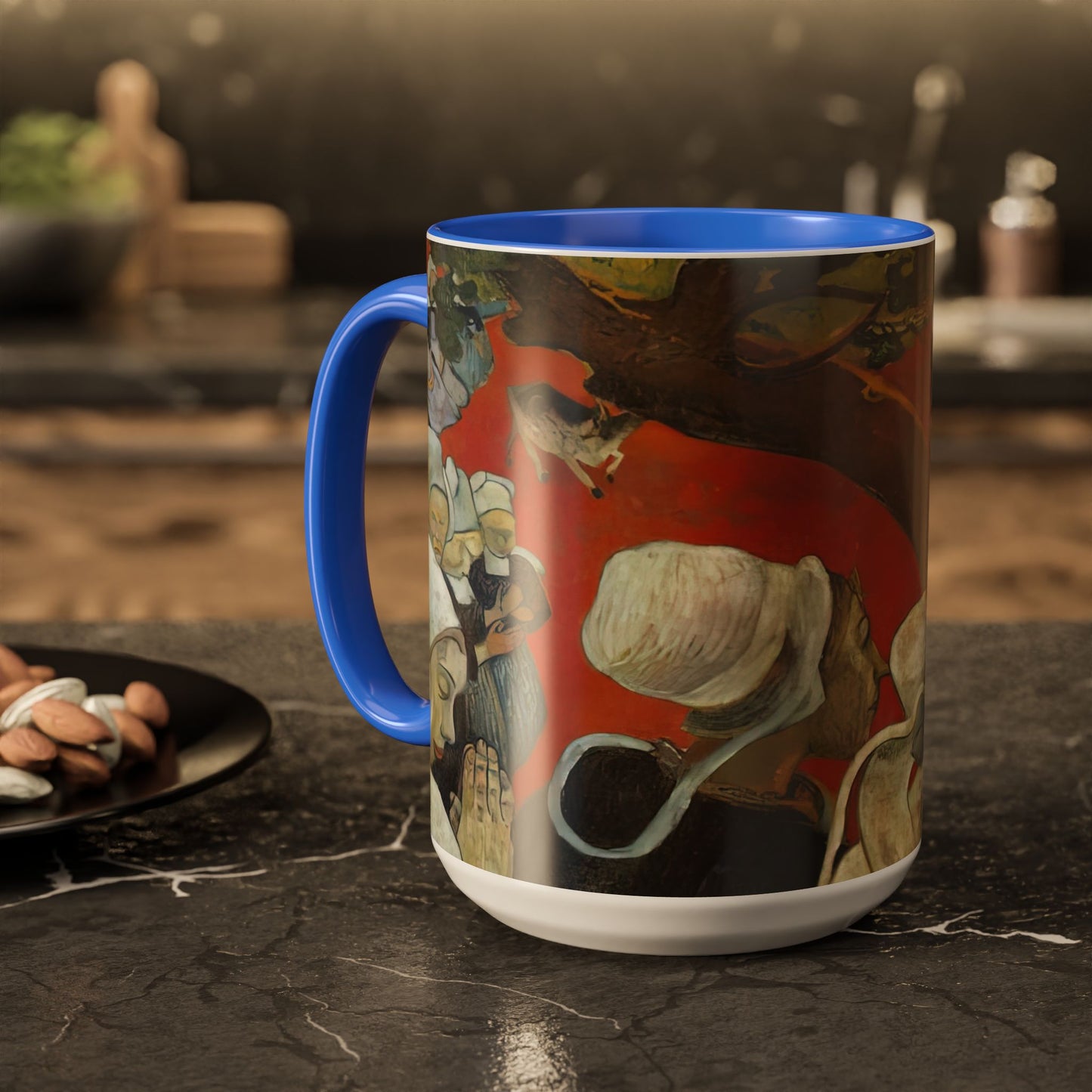 Gauguin, Paul - Vision of the Sermon (Jacob Wrestling with the Angel) (1888) - Colorful Accent Mugs