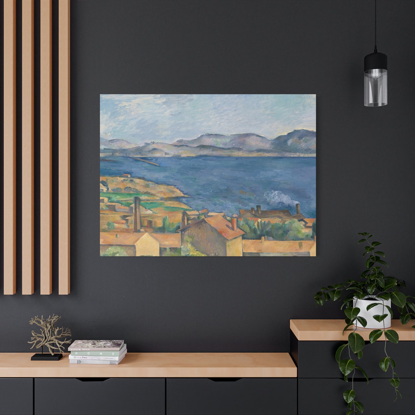Cézanne, Paul - The Bay of Marseille, Seen from L'Estaque (1885) - Canvas Block, unframed