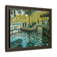 Monet, Claude - La Grenouillere (1869) - Matte Canvas, Framed