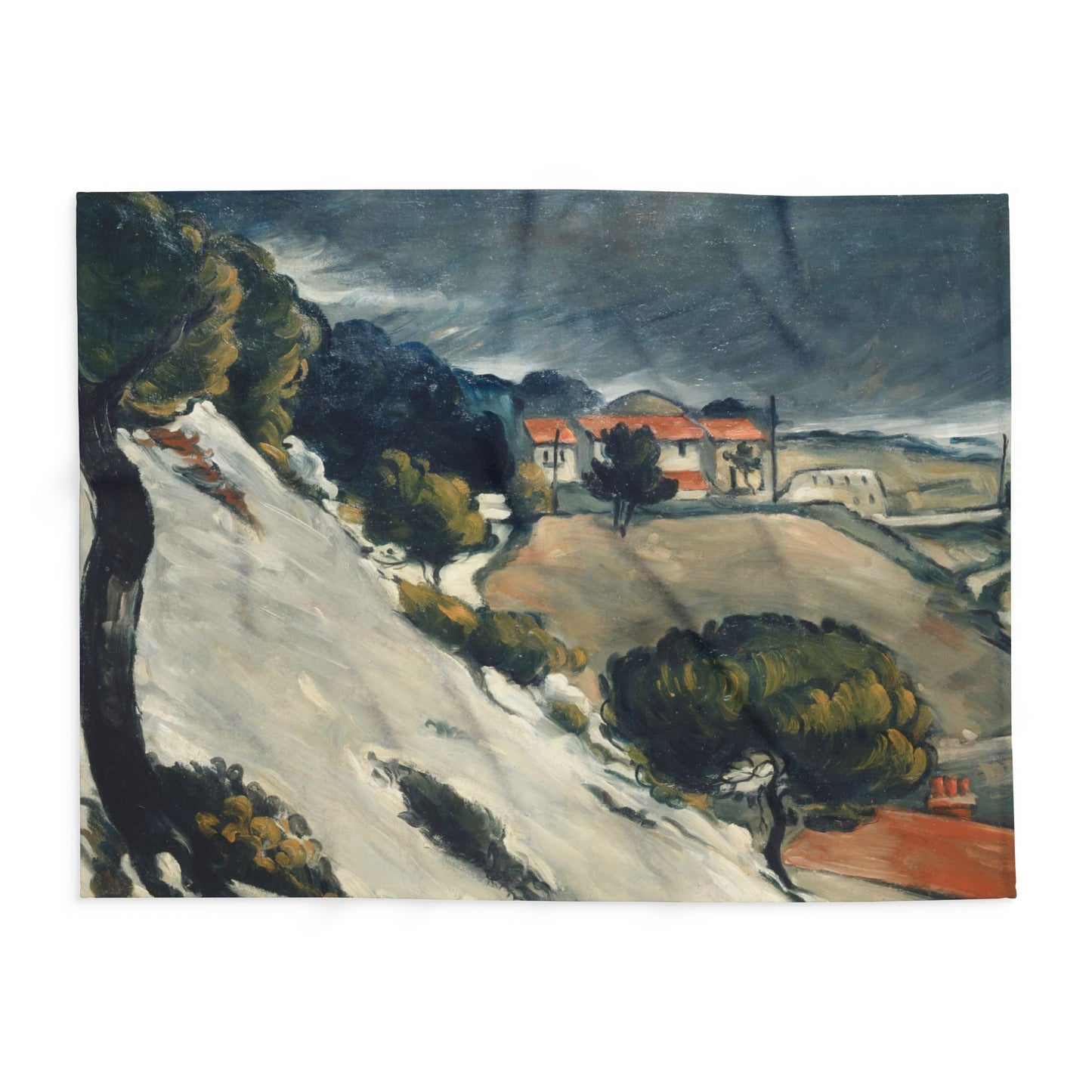 Cézanne, Paul - L’Estaque, Melting Snow (1870) - Arctic Fleece Blanket