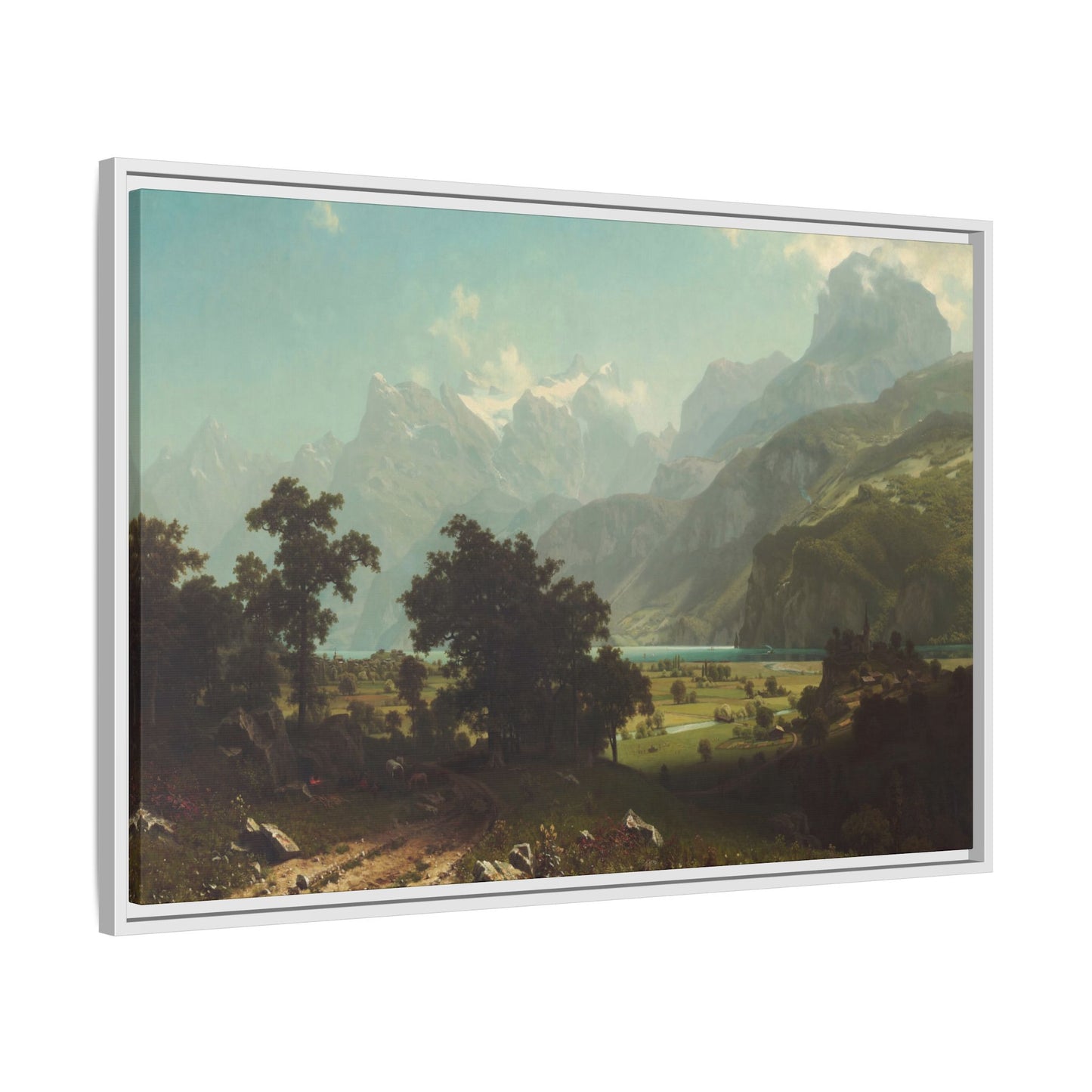 Bierstadt, Albert - Lake Lucerne (1858) - Matte Canvas, Framed
