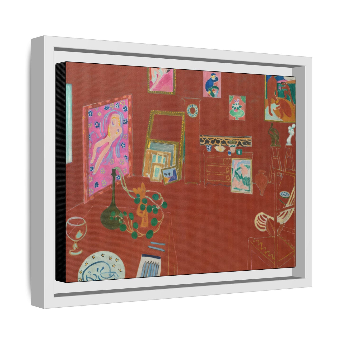 Matisse, Henri - The Red Studio (1911) - Matte Canvas, Framed