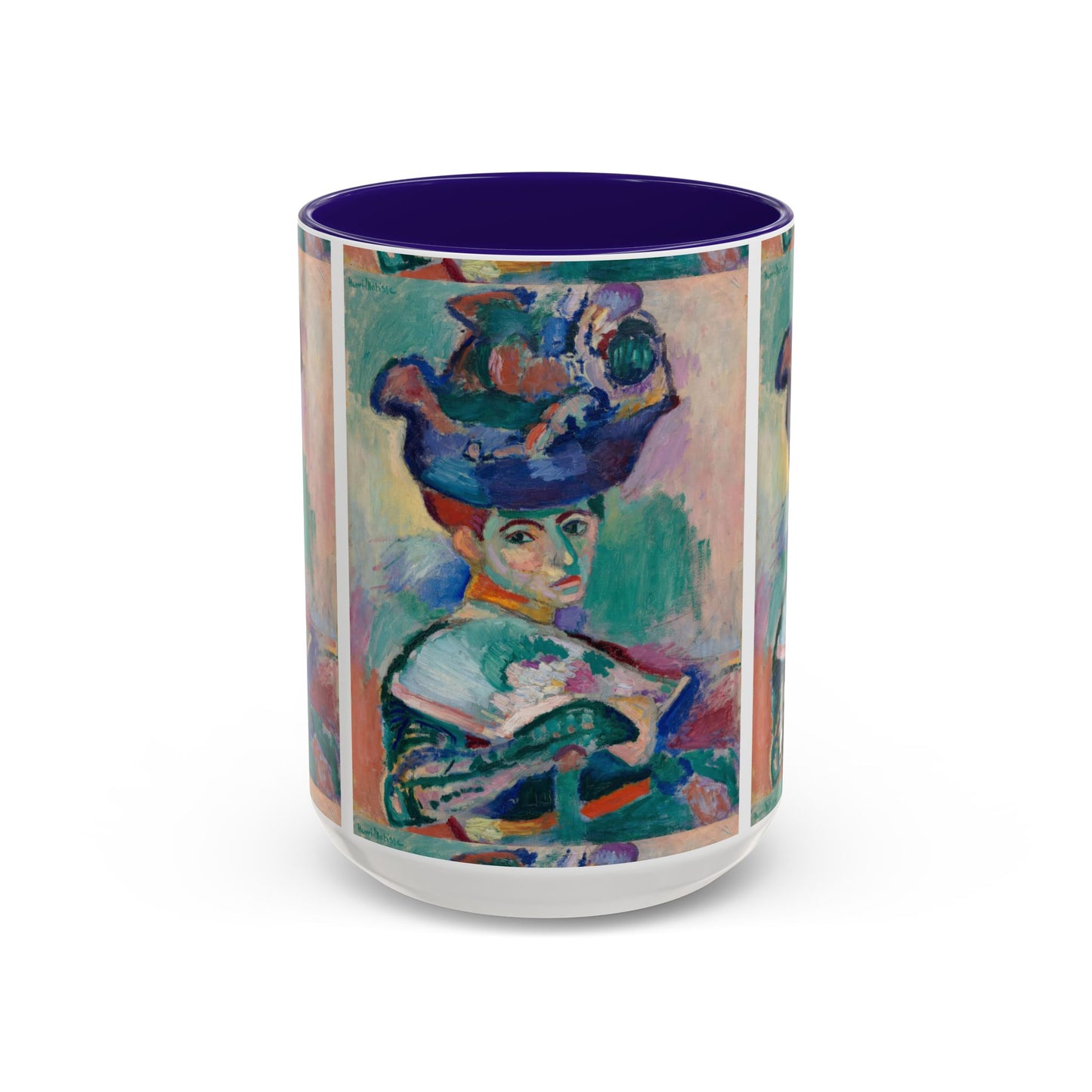 Matisse, Henri - Woman with a Hat (1905) - Colorful Accent Mugs