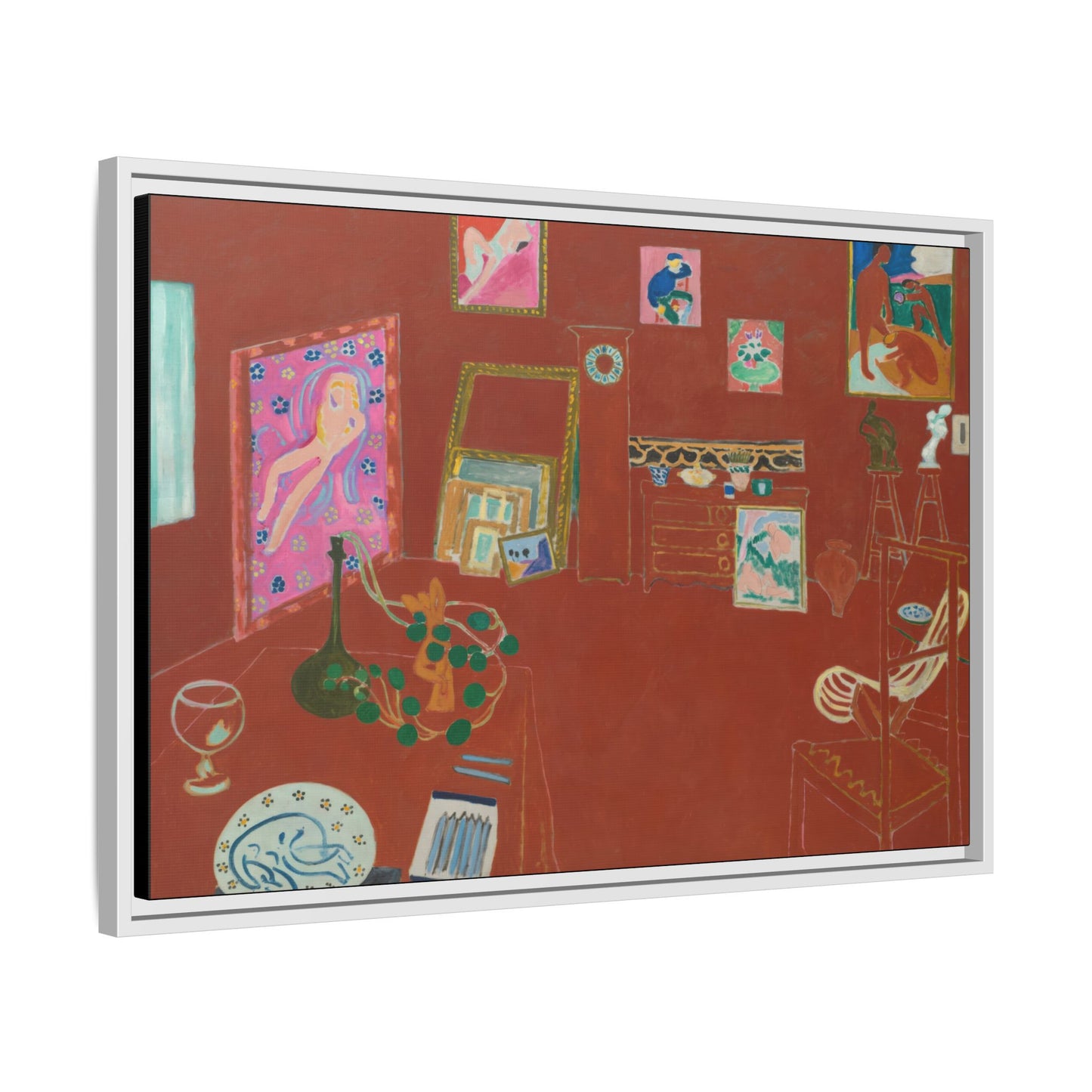 Matisse, Henri - The Red Studio (1911) - Matte Canvas, Framed