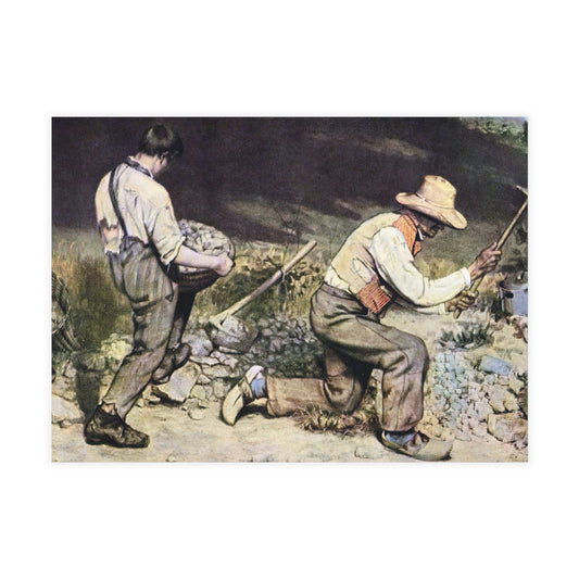 Courbet, Gustave - The Stone Breakers (1850) - Postcard Bundles with Envelopes Included
