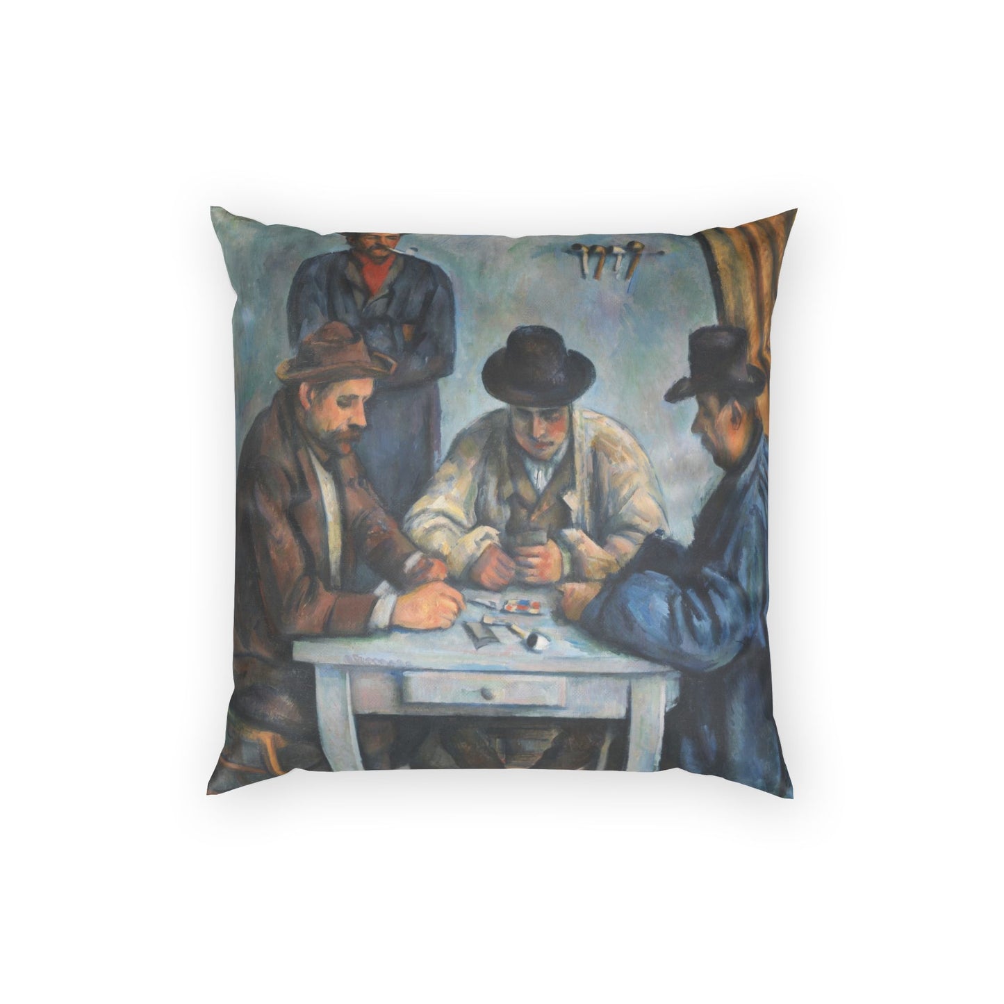 Cézanne, Paul - The Card Players (1892) - Poly Velvet Pillow