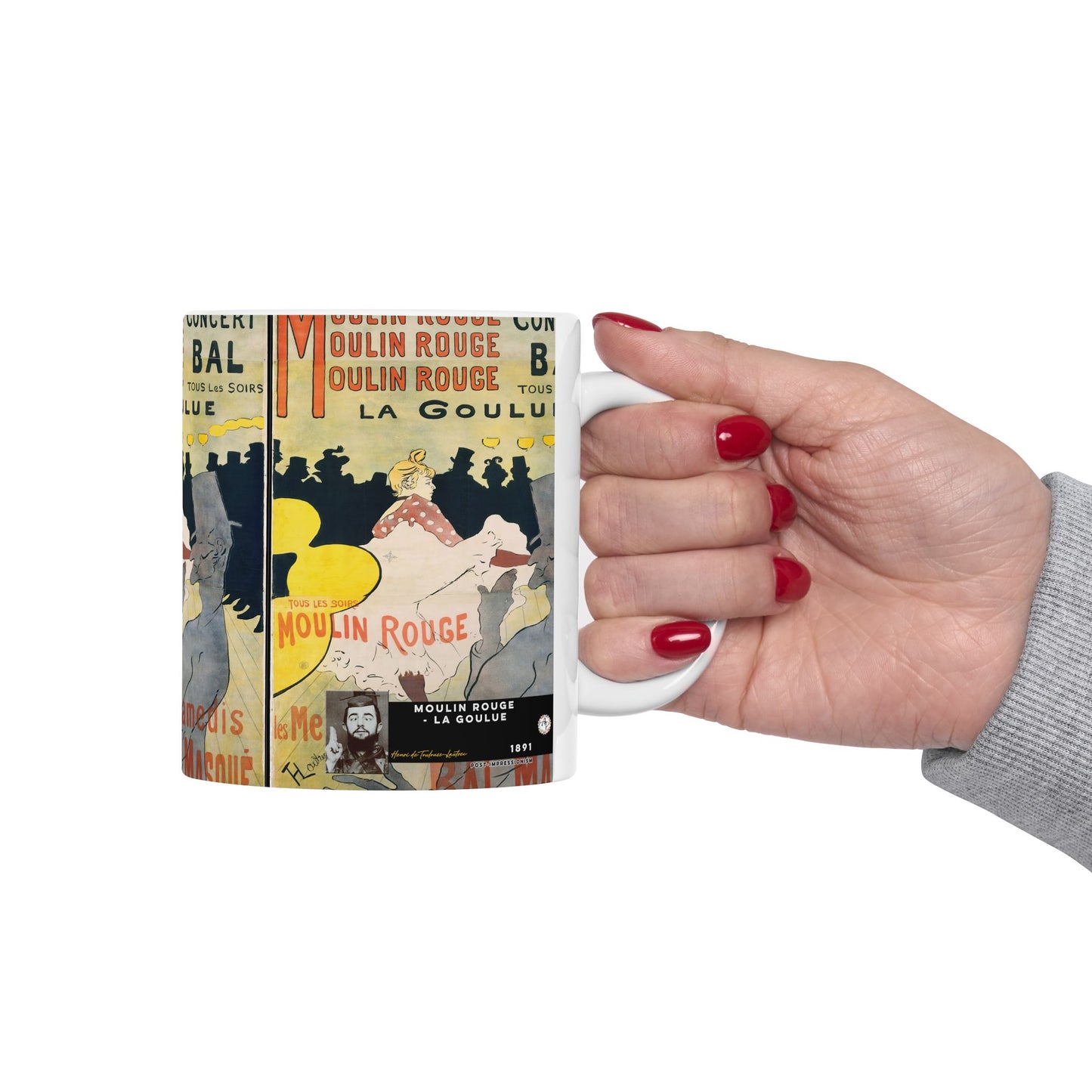 Toulouse-Lautrec, Henri - Moulin Rouge - La Goulue (1891) - Ceramic Mug