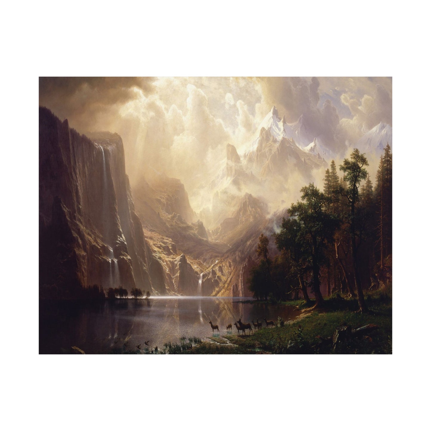 Bierstadt, Albert - Among the Sierra Nevada, California (1868) - Satin Posters