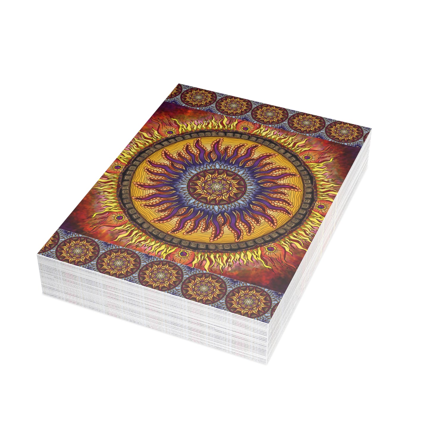 Pacio, Adam - Solar Disc Mandala - Postcard Bundles with Envelopes Included