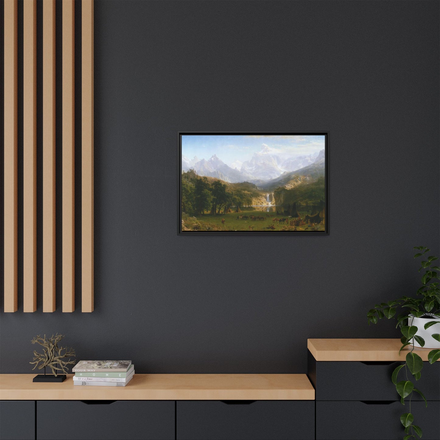 Bierstadt, Albert - The Rocky Mountains, Lander’s Peak (1863) - Matte Canvas, Framed