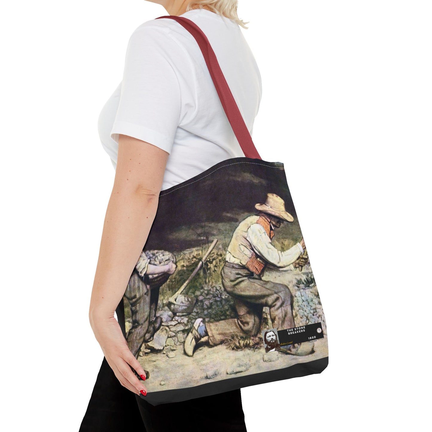 Courbet, Gustave - The Stone Breakers (1850) - Tote Bag
